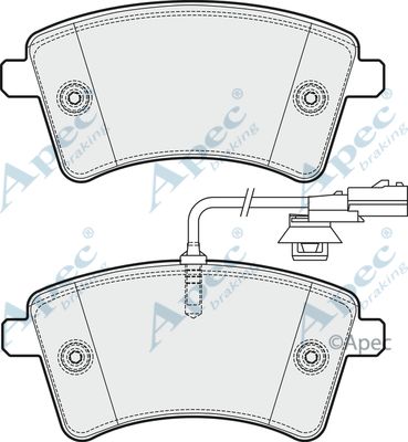 APEC BRAKING stabdžių trinkelių rinkinys, diskinis stabdys PAD1900